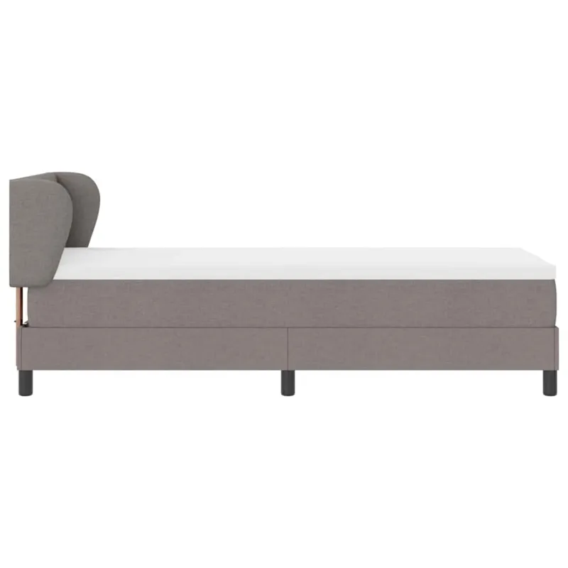 Kiemas lova su čiužiniu su galvūgalio Taupe 80 x 200 cm audinys