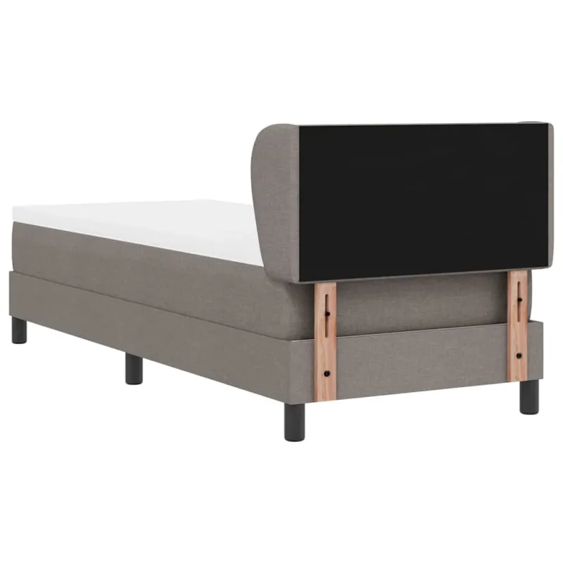 Kiemas lova su čiužiniu su galvūgalio Taupe 80 x 200 cm audinys