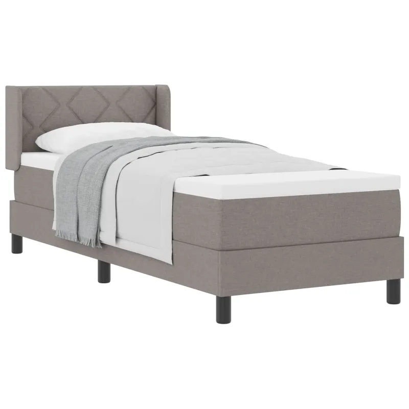 Kiemas lova su galvūgalio Taupe 200 x 80 cm audinys