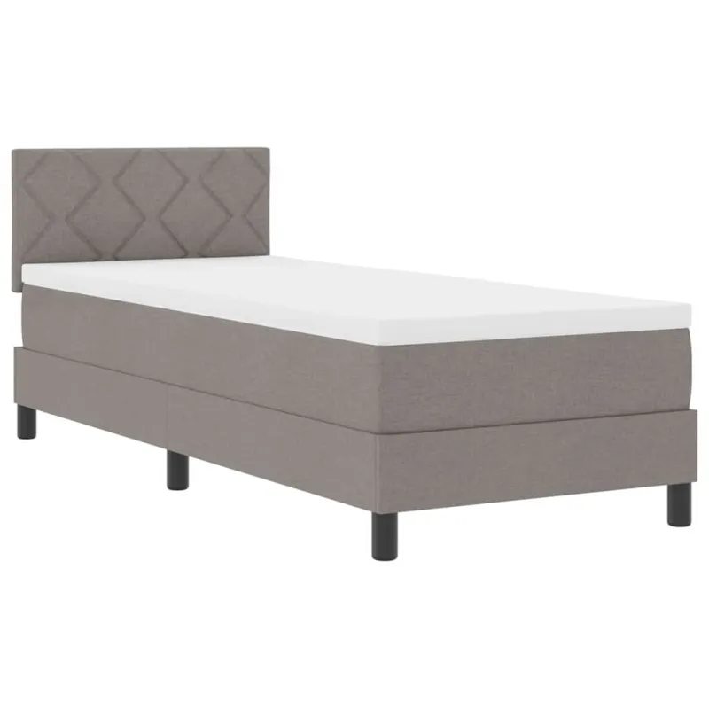 Kiemas lova su čiužiniu su LED Taupe 80 x 200 cm audinys