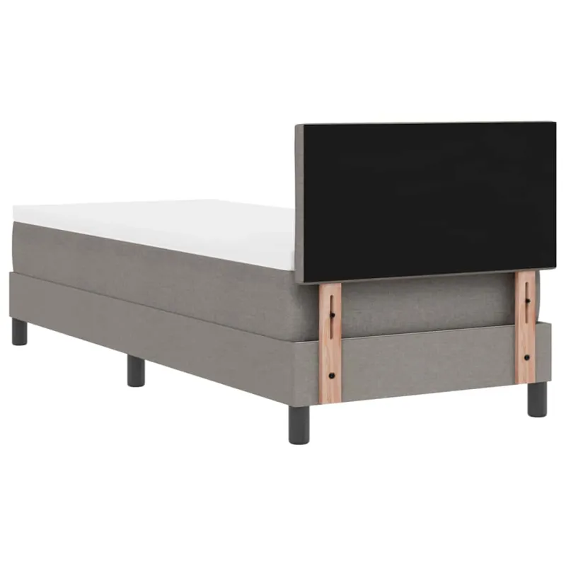 Kiemas lova su čiužiniu su LED Taupe 80 x 200 cm audinys