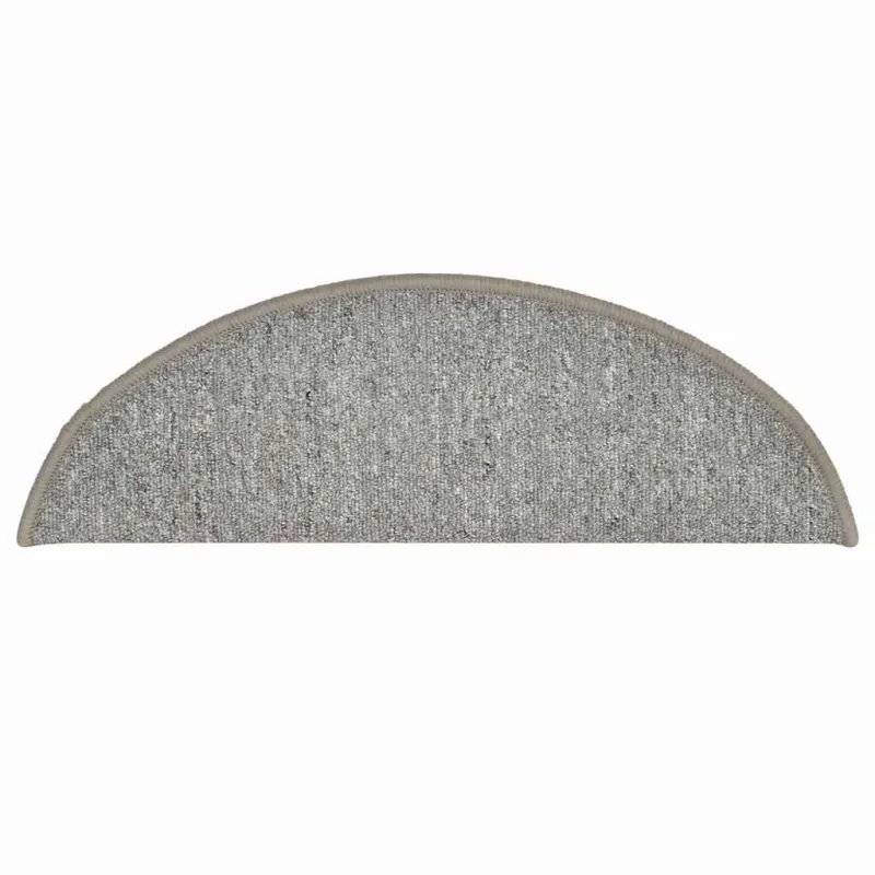 Laiptų kilimėliai, 30 vnt., 56x17x3 cm, šviesiai pilki, pusapvaliai