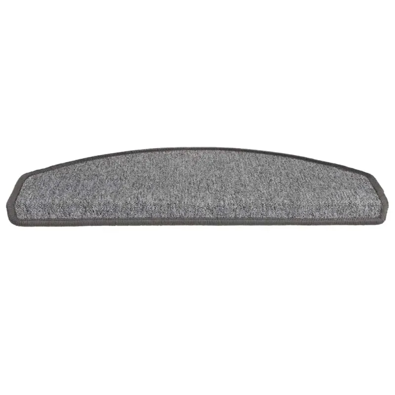 Laiptų kilimėliai, 20 vnt., 65x24x4 cm, tamsiai pilki, pusapvaliai, dideli
