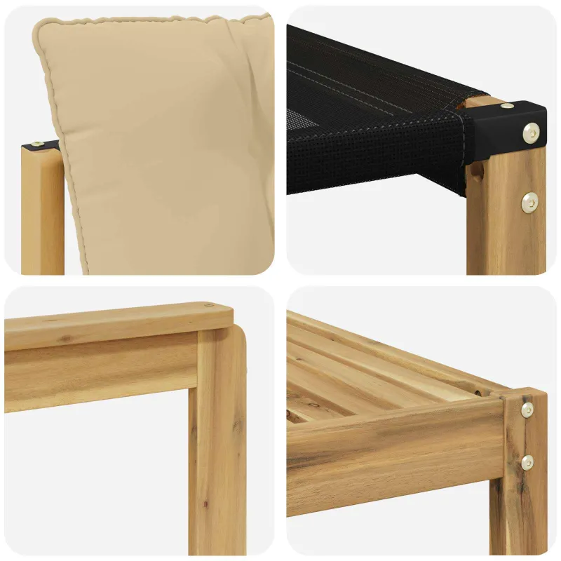 Lauko sofos komplektas 7 pcs Balta ir kreminė 79 x 79 x 37 cm