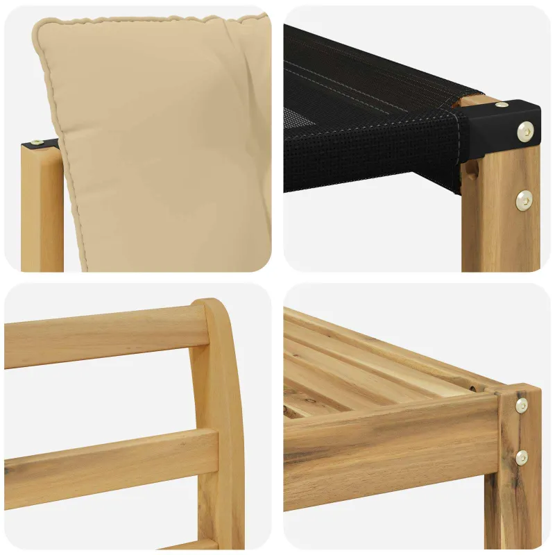 Lauko sofos komplektas 7 pcs Balta ir kreminė 79 x 79 x 37 cm