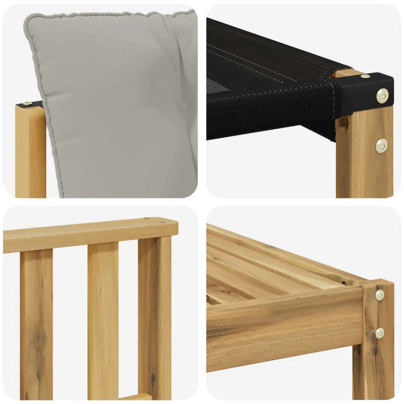 Lauko sofos komplektas 8 pcs Balta ir šviesiai pilka