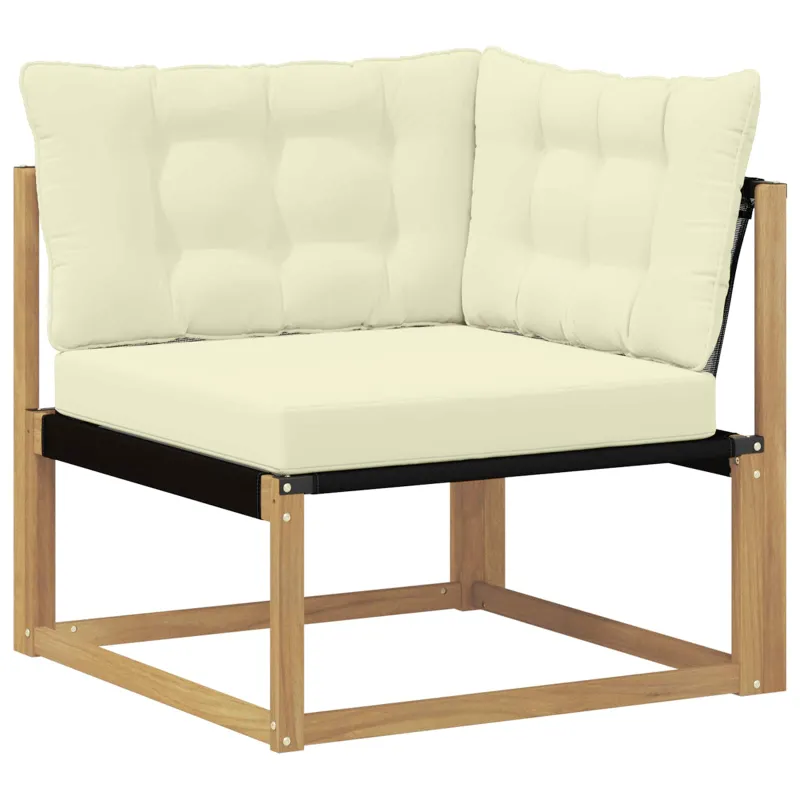 Lauko sofos komplektas 5 pcs Balta ir kreminė 79 x 79 x 37 cm