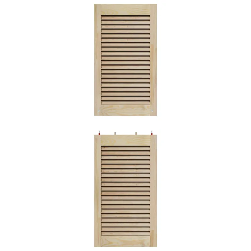 Spintelės durys su durimis 4 pcs Natūrali 140,5 x 2,1 x 39,5 cm