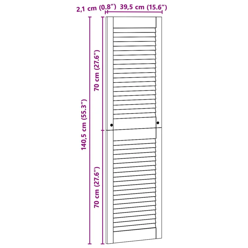 Spintelės durys su durimis 4 pcs Natūrali 140,5 x 2,1 x 39,5 cm