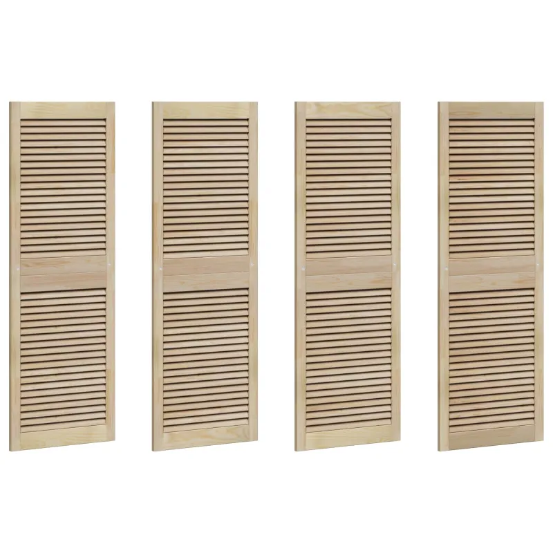 Spintelės durys su durimis 4 pcs Natūrali 49,5 x 2,1 x 140,5 cm