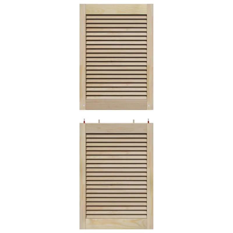 Spintelės durys su durimis 4 pcs Natūrali 49,5 x 2,1 x 140,5 cm