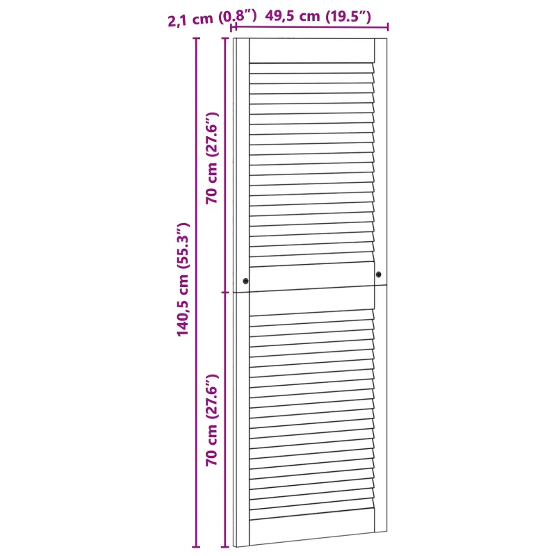 Spintelės durys su durimis 4 pcs Natūrali 49,5 x 2,1 x 140,5 cm