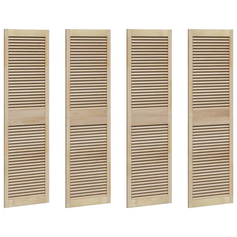 Spintelės durys su durimis 4 pcs Natūrali 170 x 2,1 x 49,5 cm