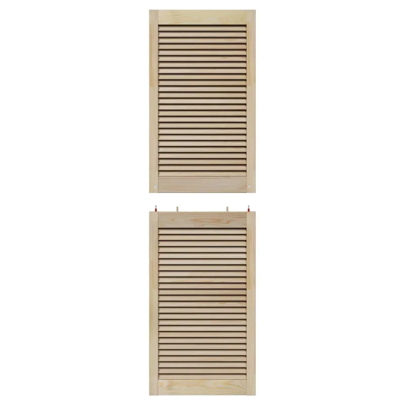 Spintelės durys su durimis 4 pcs Natūrali 170 x 2,1 x 49,5 cm