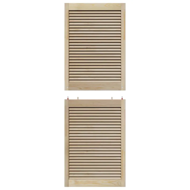 Spintelės durys su durimis 4 pcs Natūrali 170 x 2,1 x 59,5 cm