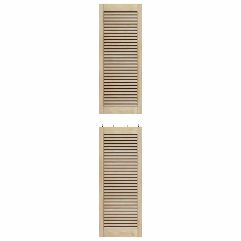 Spintelės durys su durimis 4 pcs Natūrali 201 x 2,1 x 39,5 cm