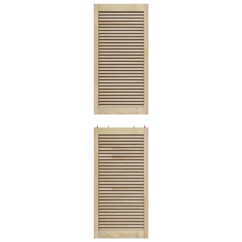Spintelės durys su durimis 4 pcs Natūrali 201 x 2,1 x 49,5 cm