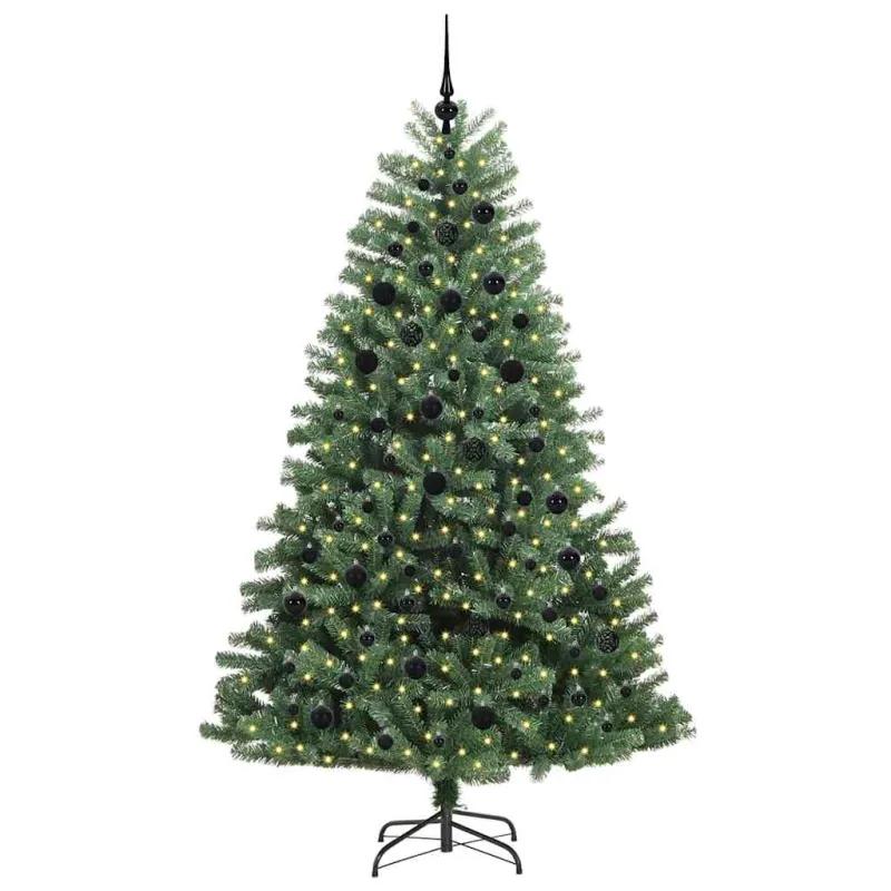 Dirbtinė Sulankstoma Kalėdų Eglutė Žalia 210 cm PVC ir metalas