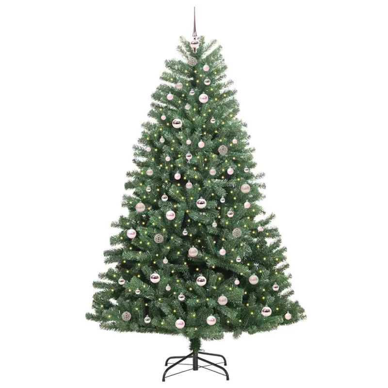 Dirbtinė Sulankstoma Kalėdų Eglutė Žalia 210 cm PVC ir metalas