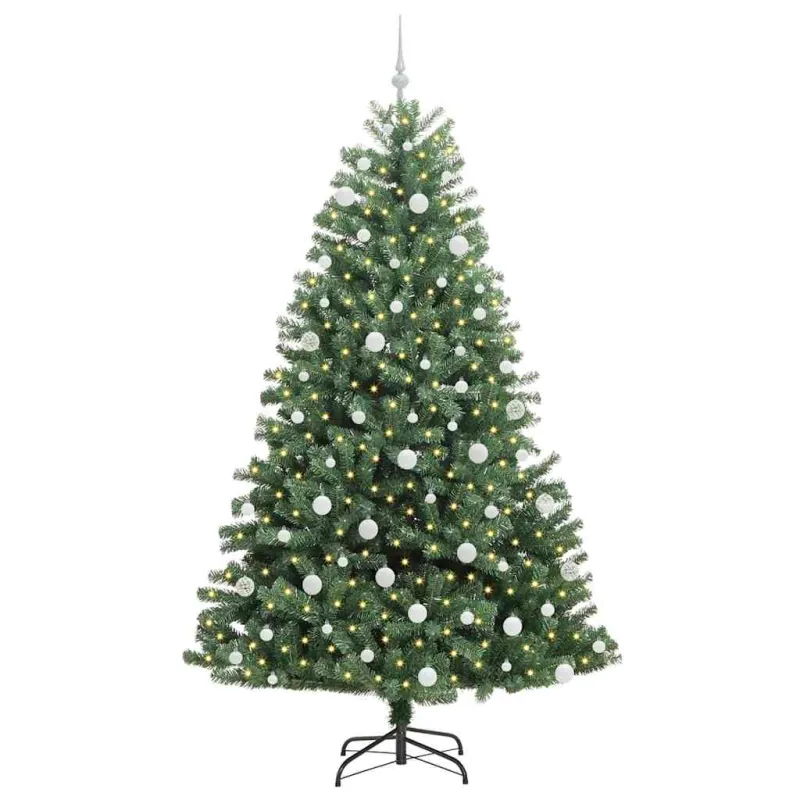 Dirbtinė Sulankstoma Kalėdų Eglutė Žalia 210 cm PVC ir metalas