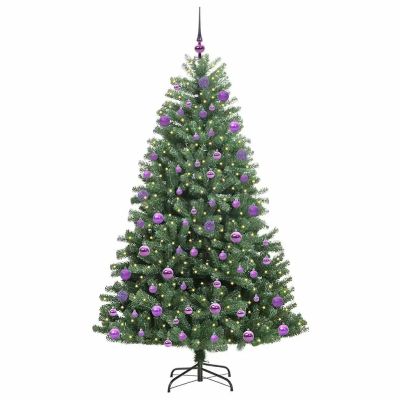 Dirbtinė Sulankstoma Kalėdų Eglutė Žalia 210 cm PVC ir metalas