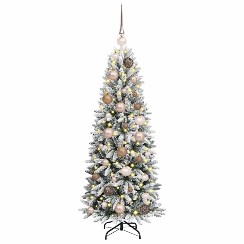Dirbtinė Kalėdų eglutė su 150 LED s stovu Balta 120 cm