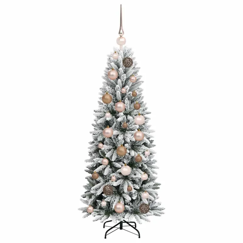 Dirbtinė Kalėdų eglutė su 150 LED s stovu Balta 120 cm