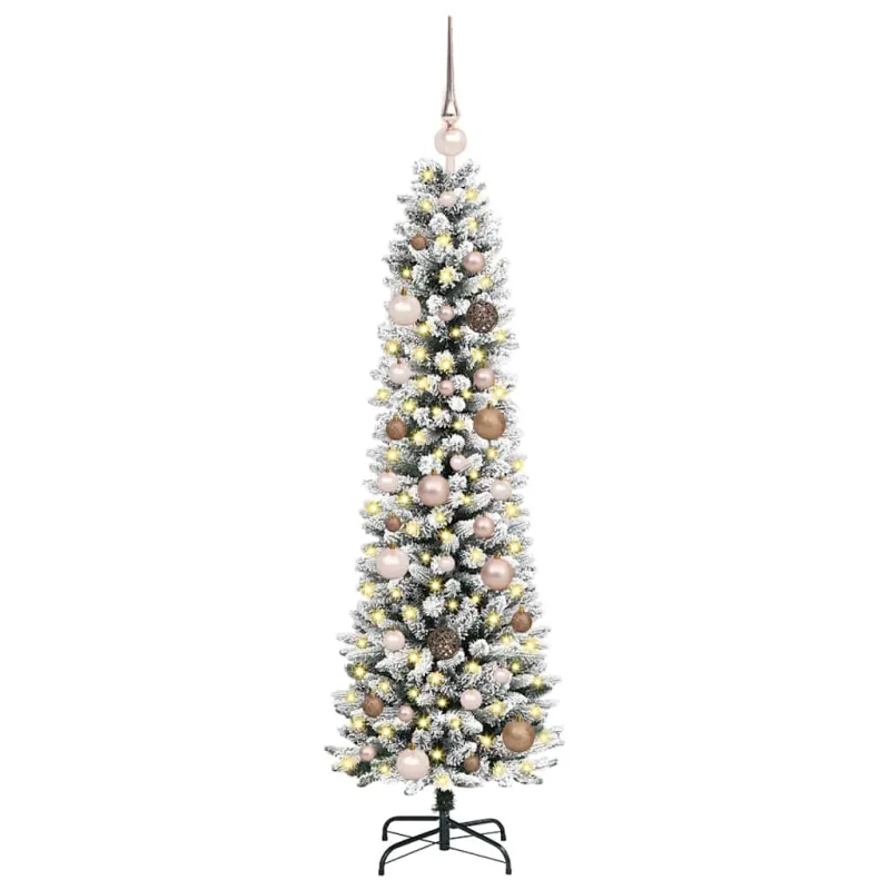 Dirbtinė Kalėdų eglutė Balta 150 cm PVC ir Metalas ir Plastikas