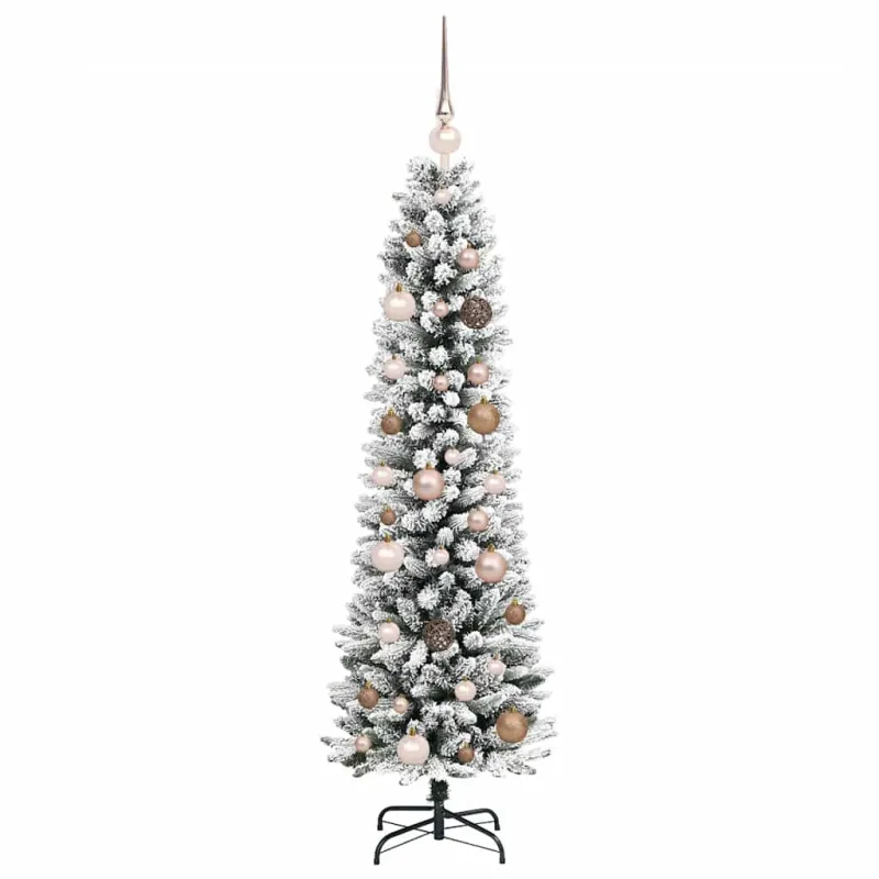 Dirbtinė Kalėdų eglutė Balta 150 cm PVC ir Metalas ir Plastikas