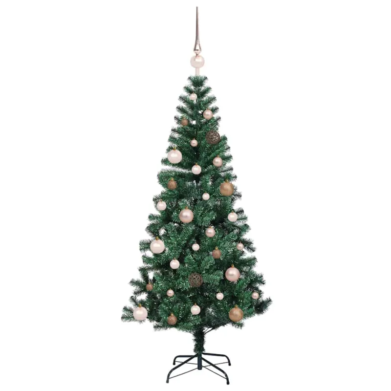 Dirbtinis prieššventinis eglutė su šviesomis Žalia 150 cm