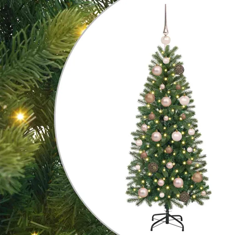 Dirbtinė Kalėdų eglutė su 150 LED Žalia 120 cm PE ir PVC