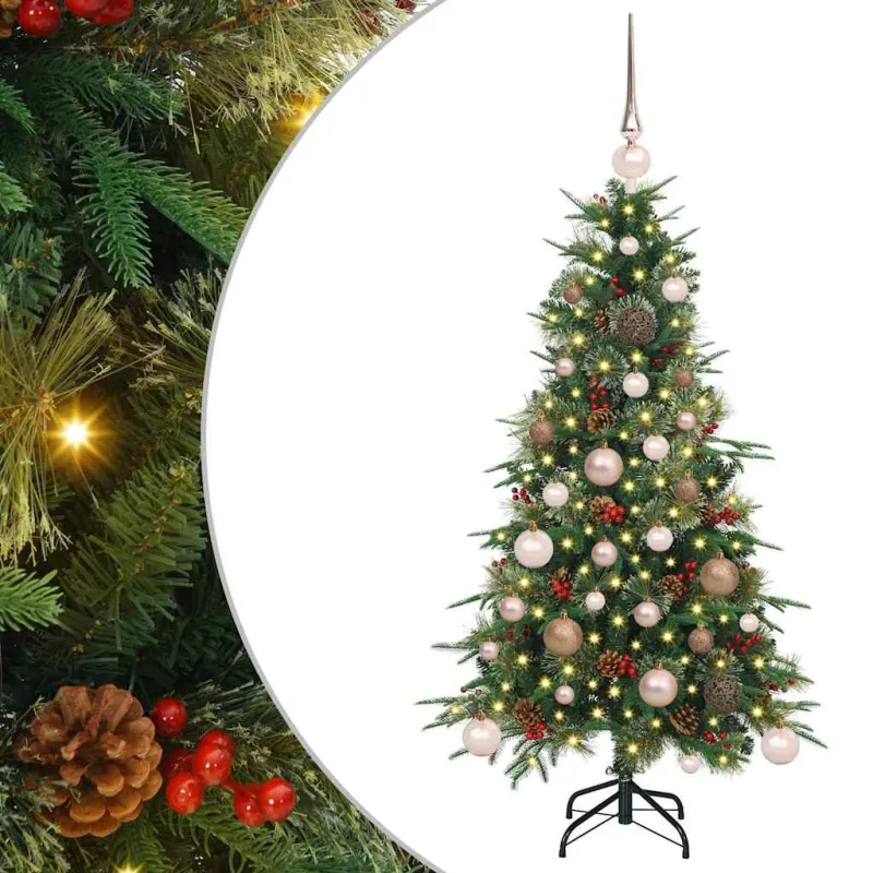 Dirbtinė Sulankstoma Kalėdų Eglutė Žalia 120 cm PE ir PVC