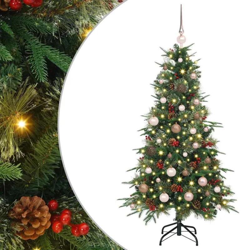 Dirbtinė Sulankstoma Kalėdų Eglutė Žalia 150 cm PE ir PVC
