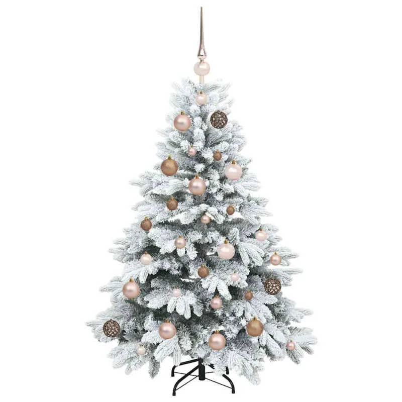 Dirbtinė Kalėdų eglutė su 150 LED Balta 120 cm PE ir PVC