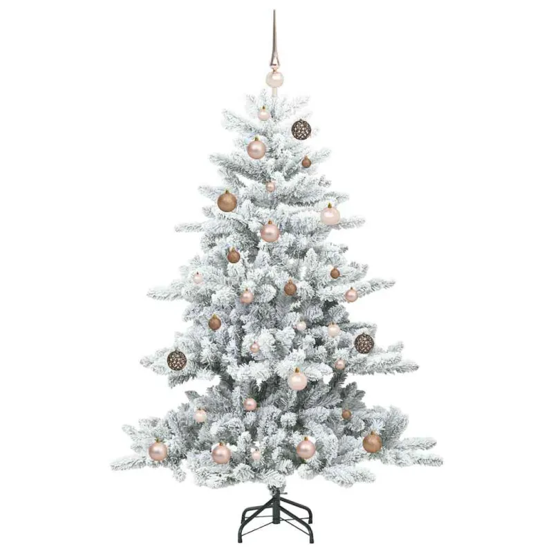 Dirbtinė Sulankstoma Kalėdų Eglutė Balta 150 cm PVC ir Plienas