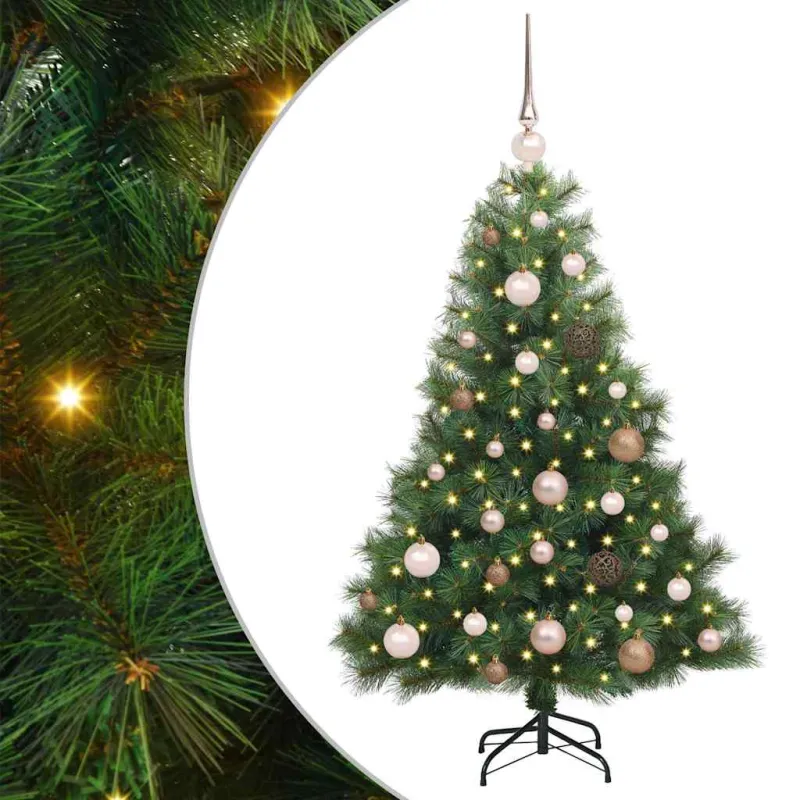 Dirbtinė Kalėdų eglutė su 150 LED Žalia 120 cm PE ir PVC