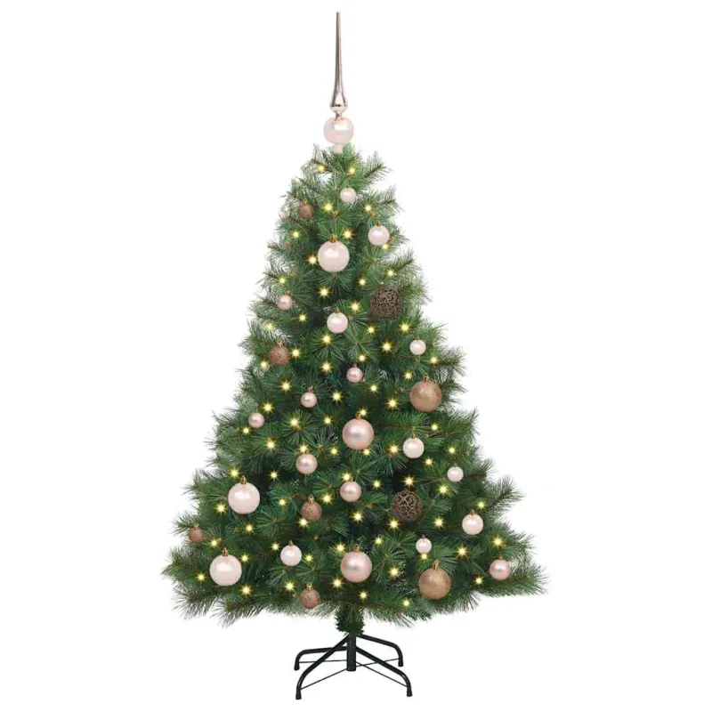 Dirbtinė Kalėdų eglutė su 150 LED Žalia 120 cm PE ir PVC