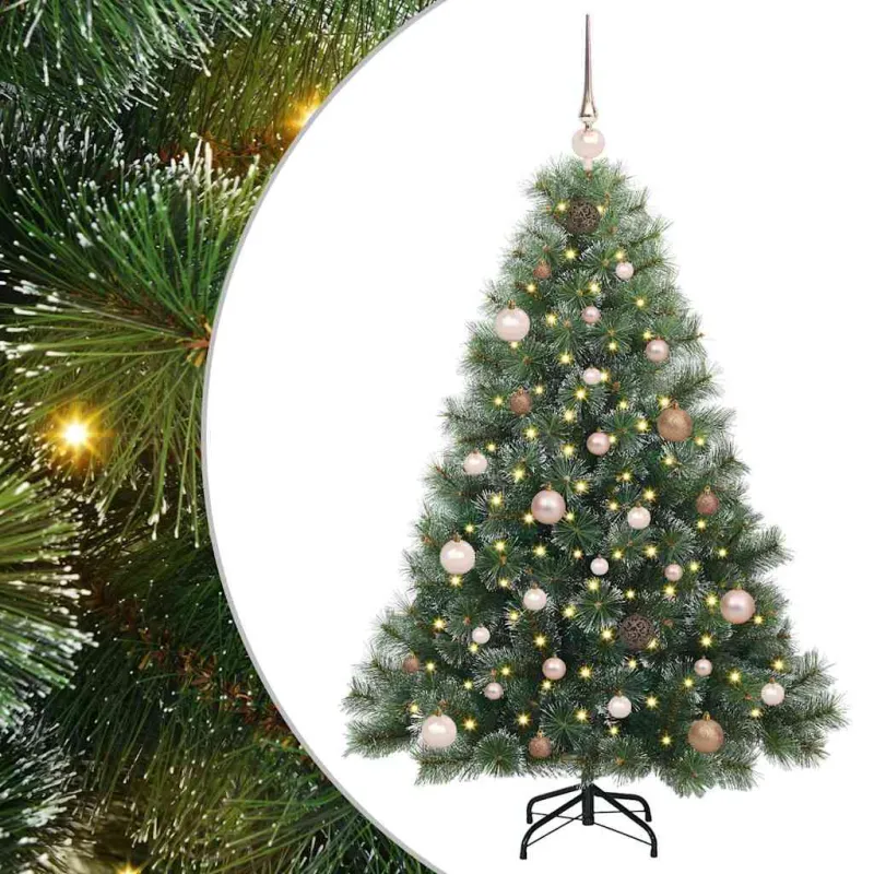 Dirbtinė Kalėdų eglutė su 150 LED Žalia 150 cm PE ir PVC