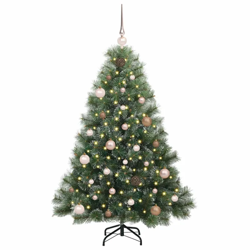 Dirbtinė Kalėdų eglutė su 150 LED Žalia 150 cm PE ir PVC