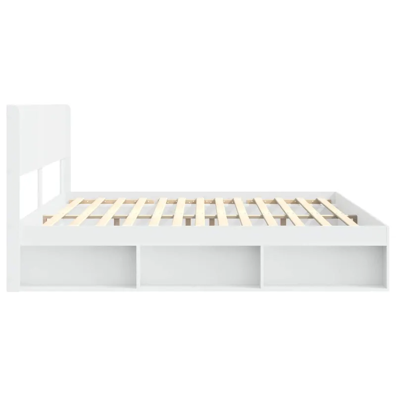 Lovos rėmas su saugojimu ir nugara Balta 180 x 200 cm