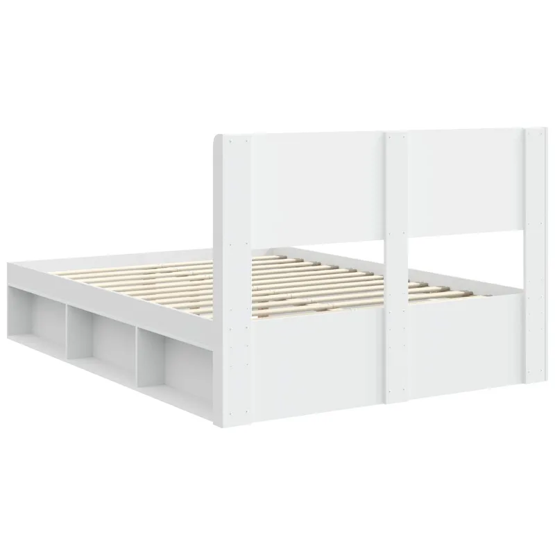 Lovos rėmas su saugojimu ir nugara Balta 140 x 190 cm