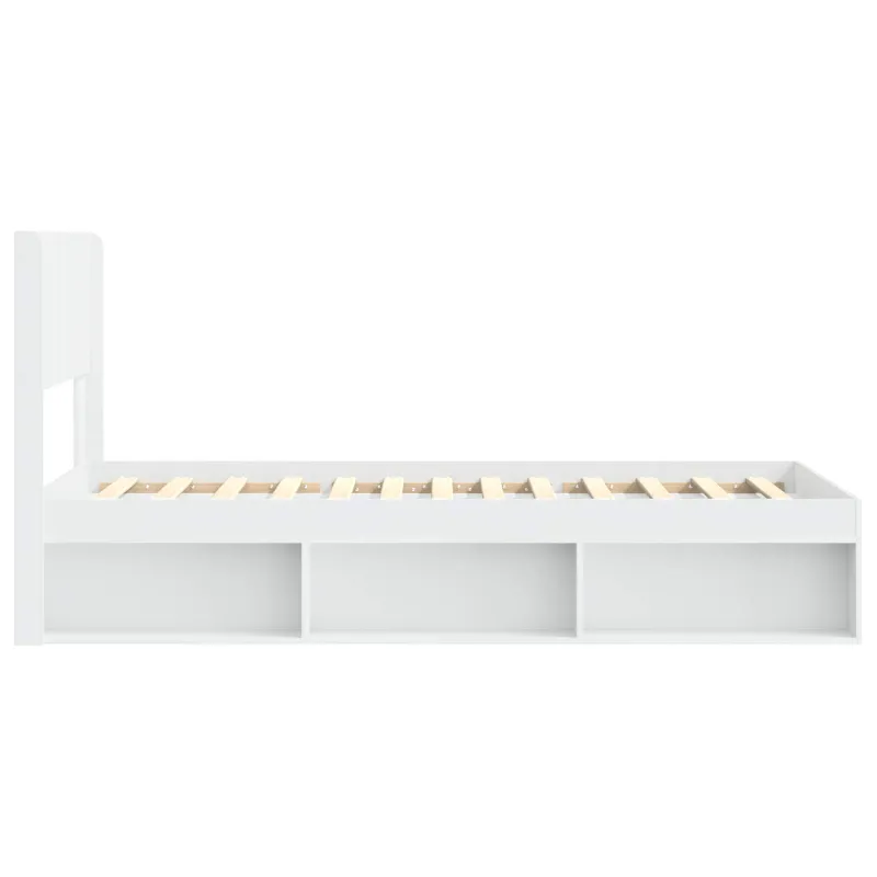 Lovos rėmas su saugojimu ir nugara Balta 100 x 200 cm