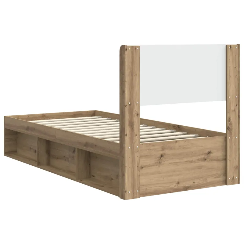 Lovos rėmas su saugojimu ir nugara Artisano ąžuolo 90 x 200 cm