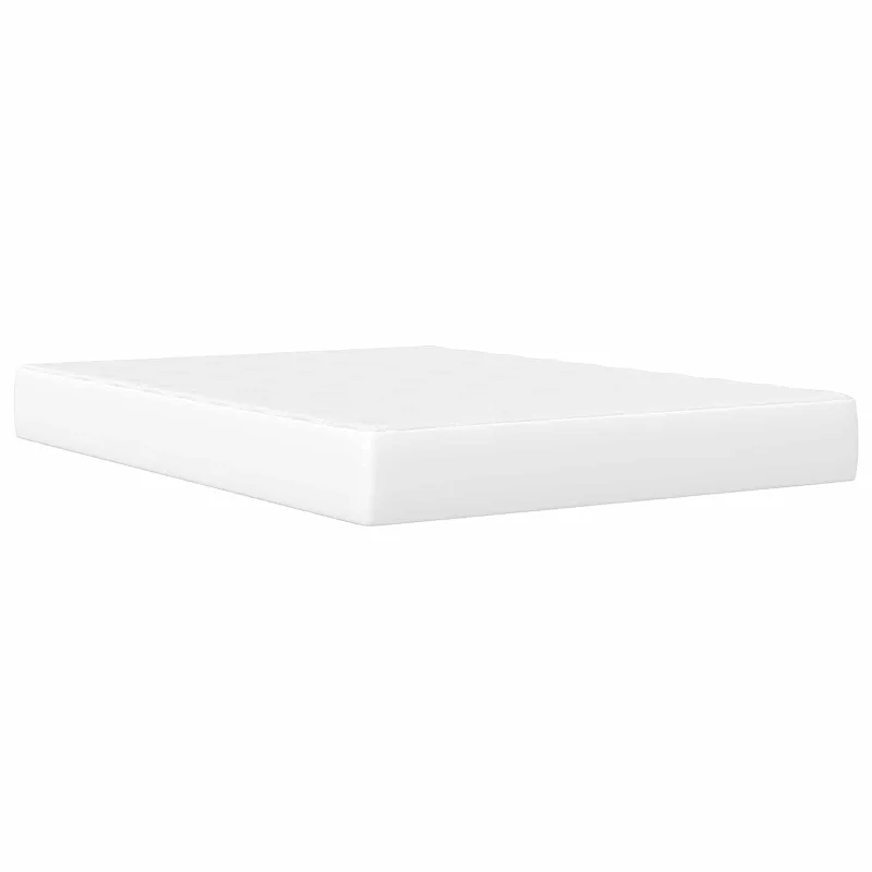 Lovos rėmas su LED juostelėmis Balta 160 x 200 cm Dirbtinė oda
