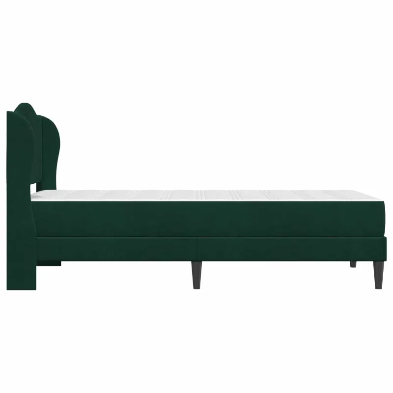 Lovos rėmas 2 pcs Tamsiai žalia 90 x 190 cm Aksomas