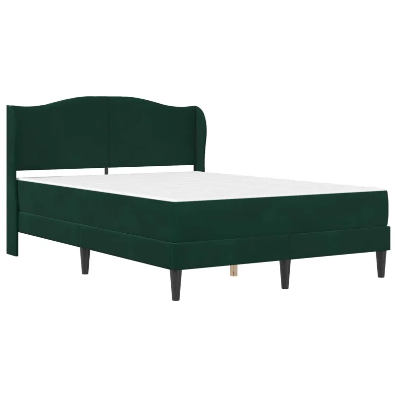 Lovos rėmas 2 pcs Tamsiai žalia 120 x 190 cm Aksomas