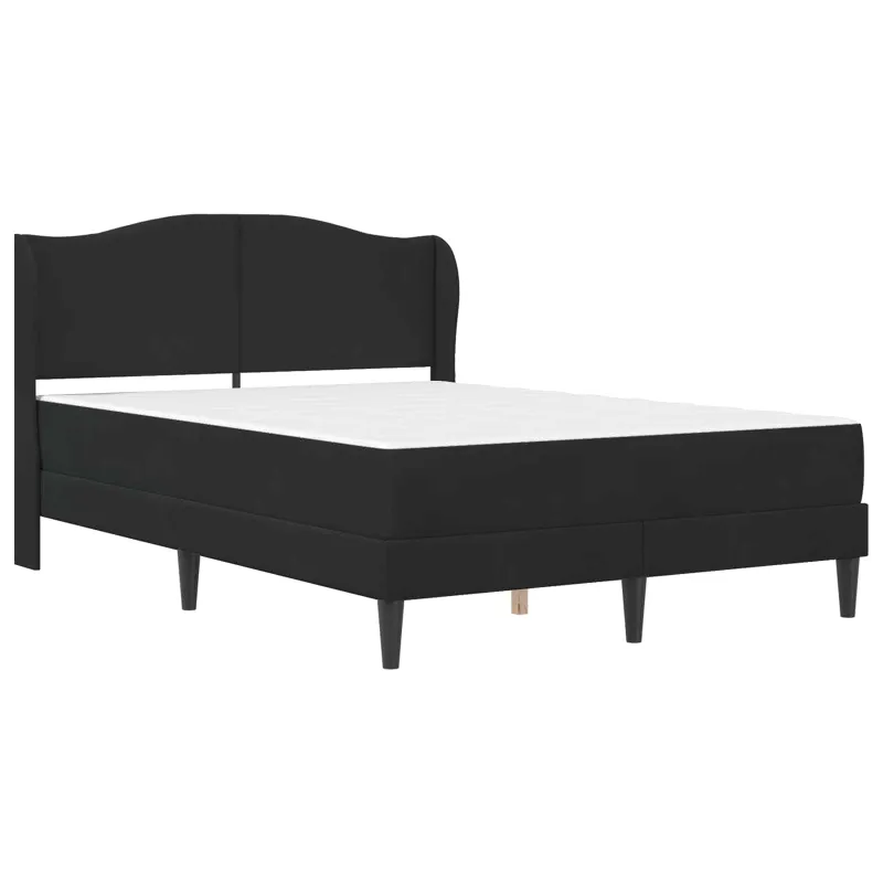 Lovos rėmas su galvūgalio 2 pcs Juoda 120 x 190 cm Aksomas