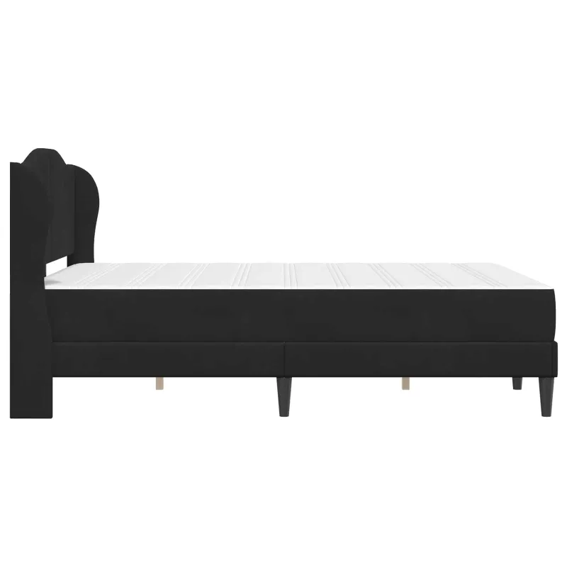 Lovos rėmas su galvūgalio 2 pcs Juoda 120 x 190 cm Aksomas