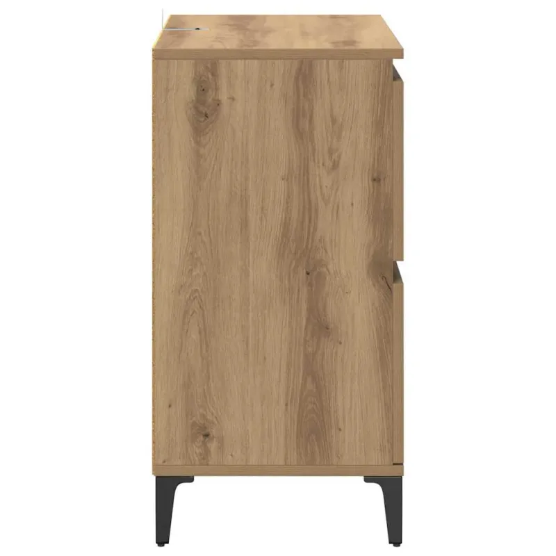 Šoninės lentynos 2 pcs Amatininkų ąžuolas 60 x 35 x 70 cm