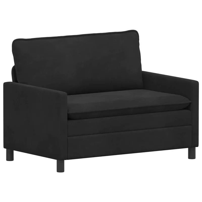 Sofos komplektas 2 pcs Juoda Aksomas